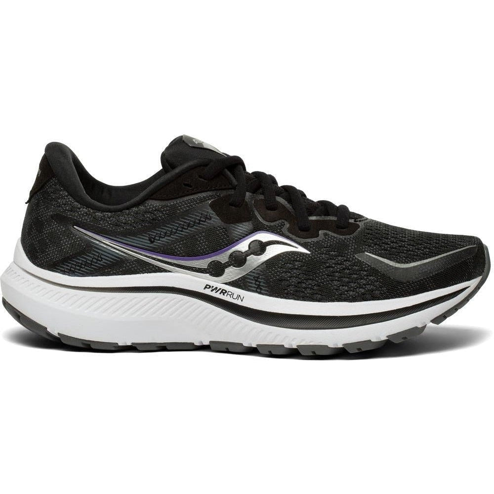 Women's Saucony Omni 20, Black/White, 7 B Medium
