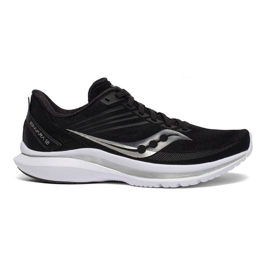 Women's Saucony Kinvara 12, Black/Silver, 7 B Medium