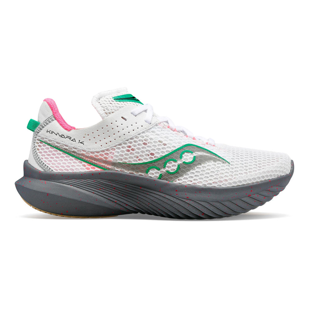 Women's Saucony Kinvara 14, White/Gravel, 8.5 B Medium