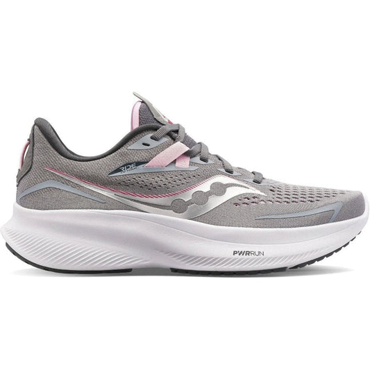 Women's Saucony Ride 15, Alloy/Quartz, 7 D Wide